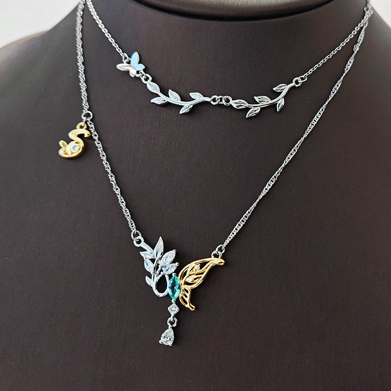 Light and Night Sariel 2026 Birthday Butterfly Necklace