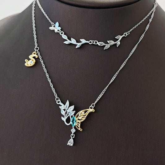 Light and Night Sariel 2026 Birthday Butterfly Necklace