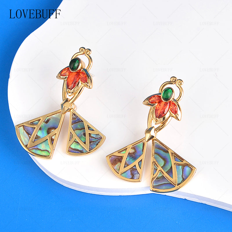 LOVEBUFF Genshin Impact Vourukasha's Glow Artifact Heart of Khvarena's Brilliance Inspired Earrings