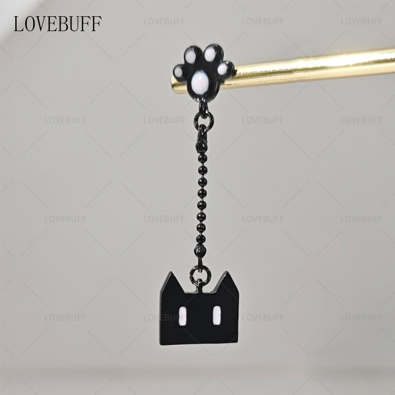 LOVEBUFF Black Cat Earrings 1 Pair