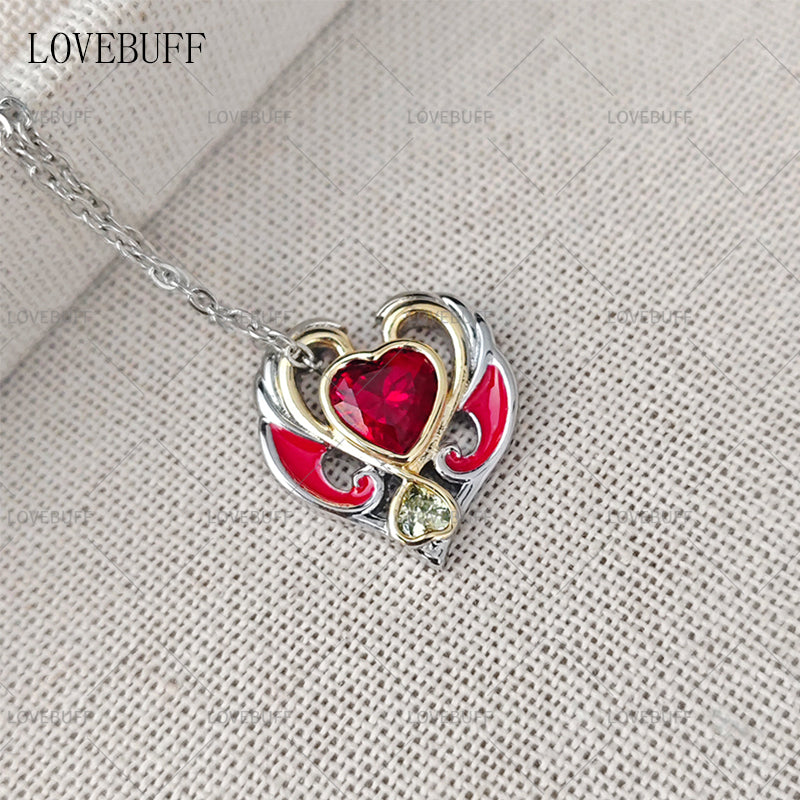 LOVEBUFF LoliRock Iris's Heart Pendant Necklace