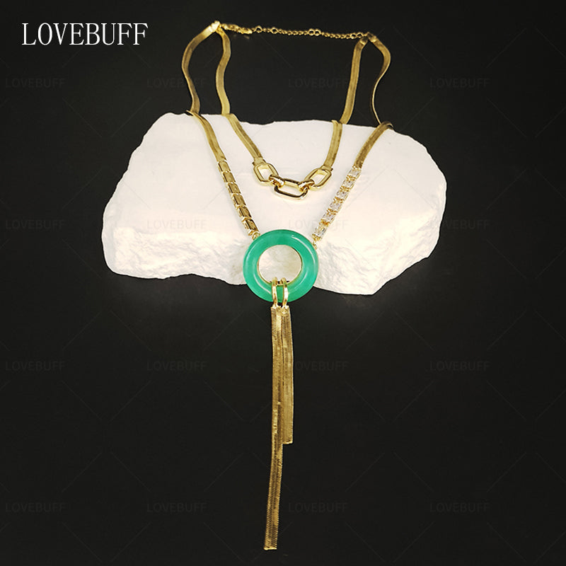 LOVEBUFF Honkai: Star Rail Jade Cosplay Accessories Necklace Earring Wrist Cuff Bracelet Ring