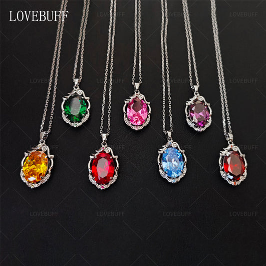 LOVEBUFF Identity V Cryptic Notes Cursed Sapphire Inspired Dainty Necklace