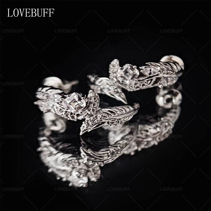 LOVEBUFF Love And Deepspace Wedding Ring Inspired Silver Earrings