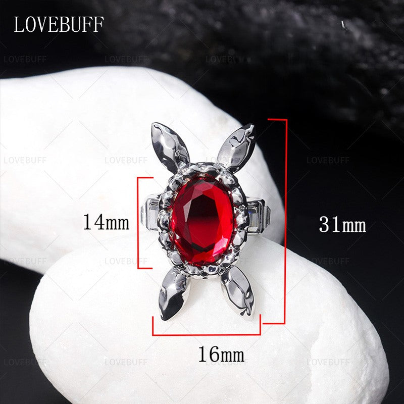 LOVEBUFF Love And Deepspace Sylus Banquet Platinum Plated Copper Open Ring