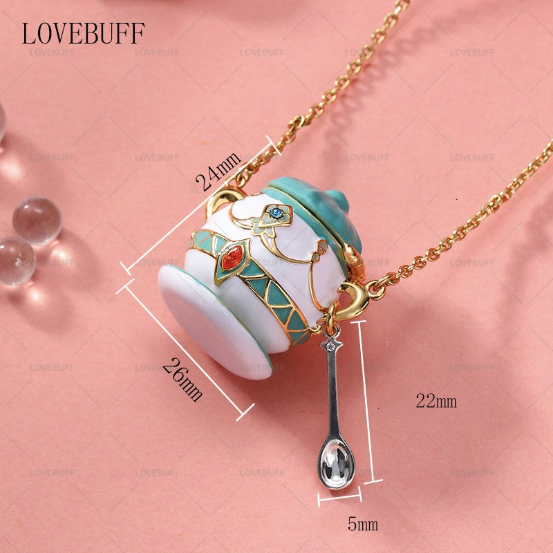 LOVEBUFF Genshin Impact Spices From the West Theme Teapot Pendant Necklace