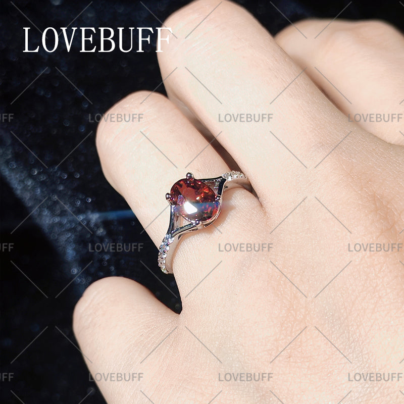 LOVEBUFF Light and Night 5th Anniversary Engagement Ring Wedding Band