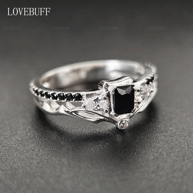 LOVEBUFF Love and Deepspace Sylus Affinity 100 Ring Inspired Silver Closed Ring Wedding Bands