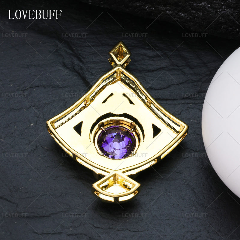 LOVEBUFF Genshin Impact Yae Miko Cosplay Vision Inazuma Electro Vision Inspired Gem Pendant