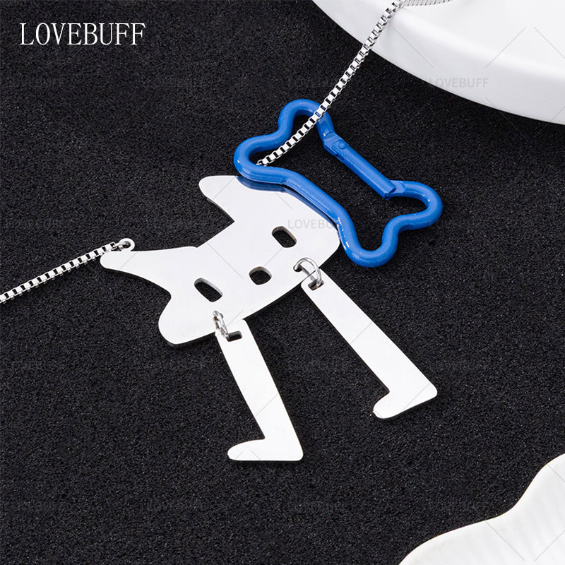 LOVEBUFF Path to Nowhere 무기미도 Shawn Fake Love Notification Cat & Bone Pendants Necklace