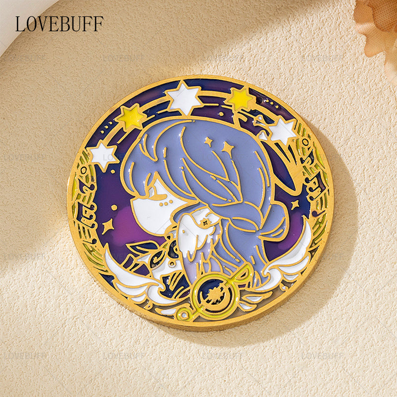 LOVEBUFF Honkai: Star Rail Sunday & Robin Theme Impression Commemorative Coin Collectibles