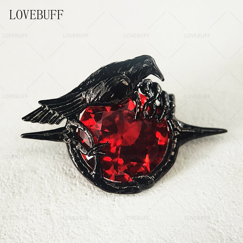 LOVEBUFF Love And Deepspace Sylus Mephisto Crow Brooch Inspired Enamel Pin