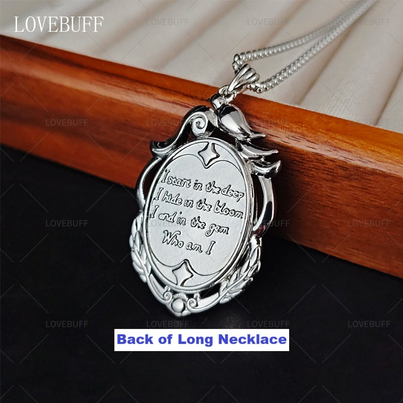 LOVEBUFF Identity V Cryptic Notes Cursed Sapphire Inspired Necklace