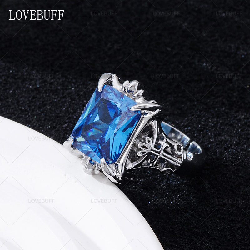 LOVEBUFF Black Butler Ciel Blue Phantomhive Ring