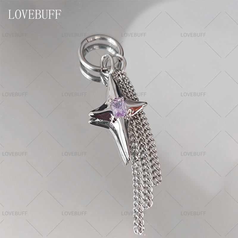 LOVEBUFF LaDs Heartbeats Ablaze Xavier Offbeat Track Sparkling Starlight Earrings