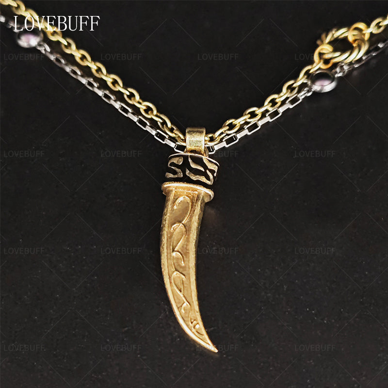 LOVEBUFF LAD Sylus Where Hearts Live Wolf Tooth Shaped Pendant Necklace (preorder ships in 1 week)