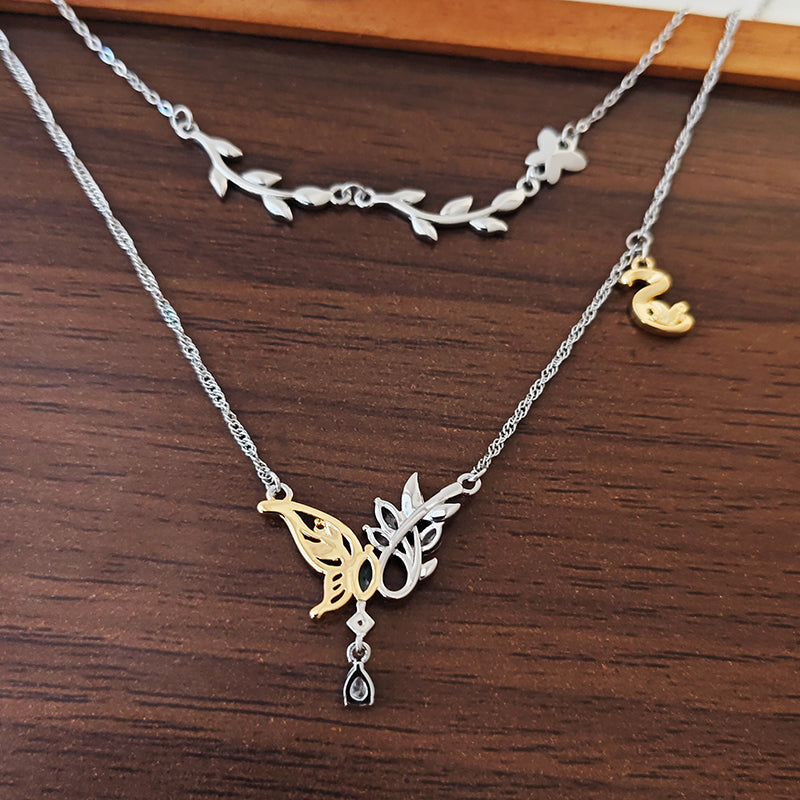 Light and Night Sariel 2026 Birthday Butterfly Necklace