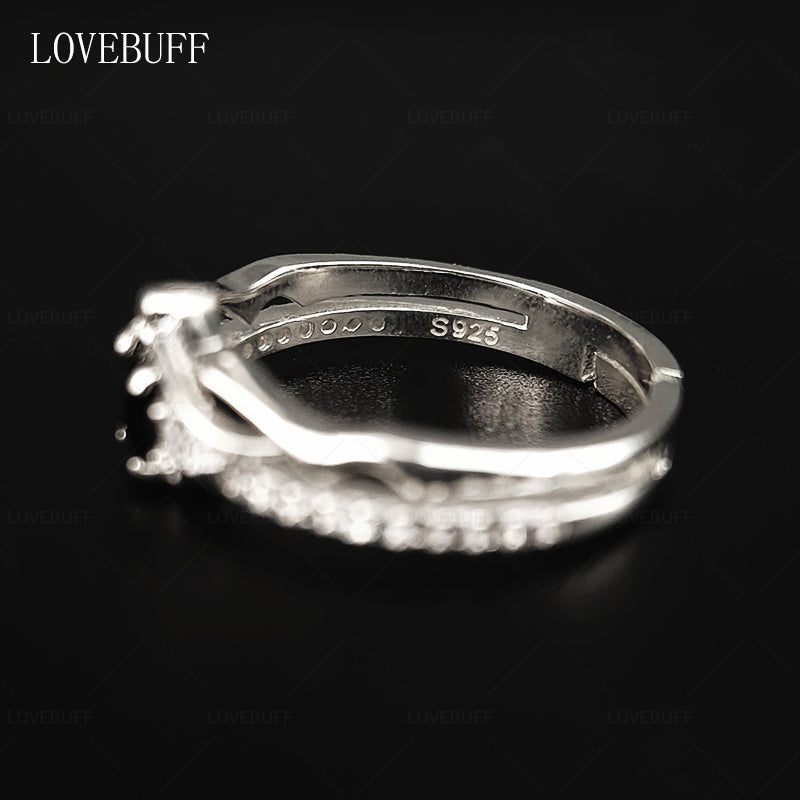 LOVEBUFF Love and Deepspace Sylus Affinity 100 Ring Inspired Silver Open Ring Wedding Bands