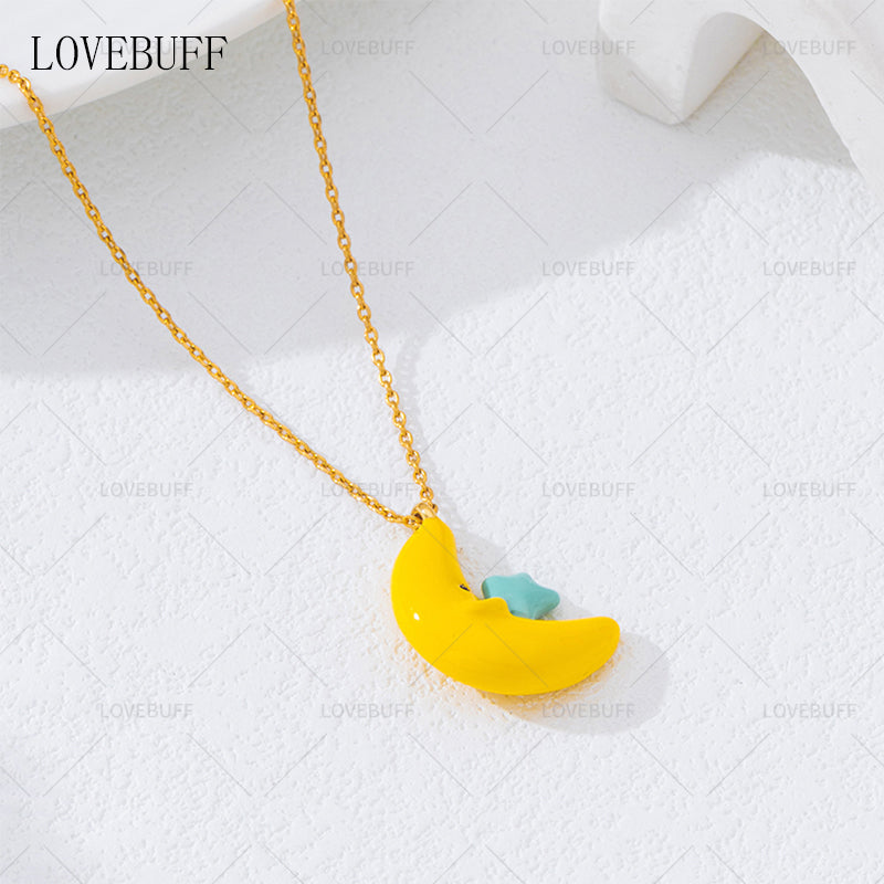 LOVEBUFF Love and Deepspace Xavier Moon Star Pendant Necklace
