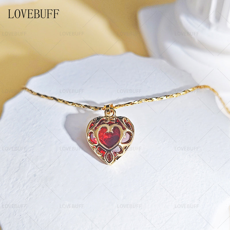 LOVEBUFF The Legend of Zelda Heart Container Inspired Pendant Necklace