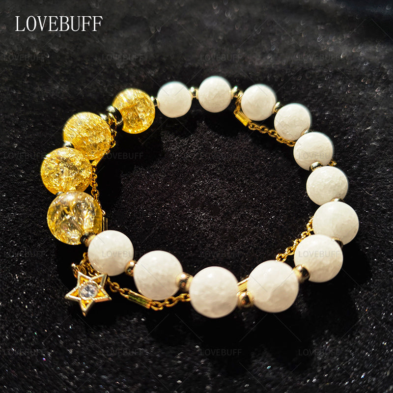 LOVEBUFF Love And Deepspace Xavier Secret Promise Winter's Sun Star Charm Beaded Bracelet