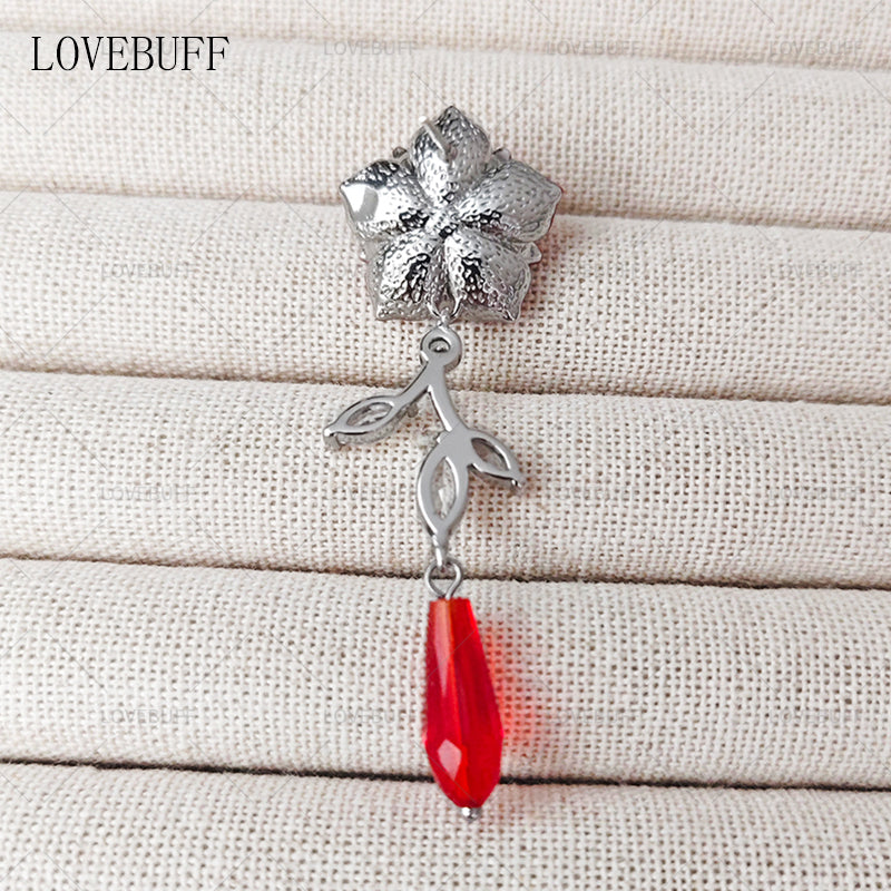 LOVEBUFF Light and Night Evan Angel's Trumpet Red Flower  Earrings