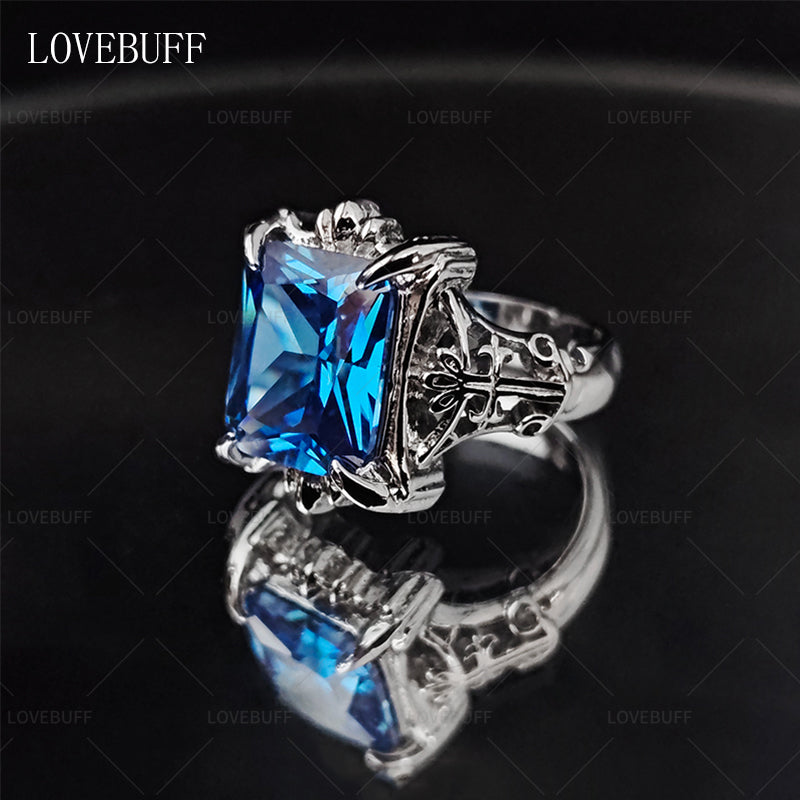 LOVEBUFF Black Butler Ciel Blue Phantomhive Ring