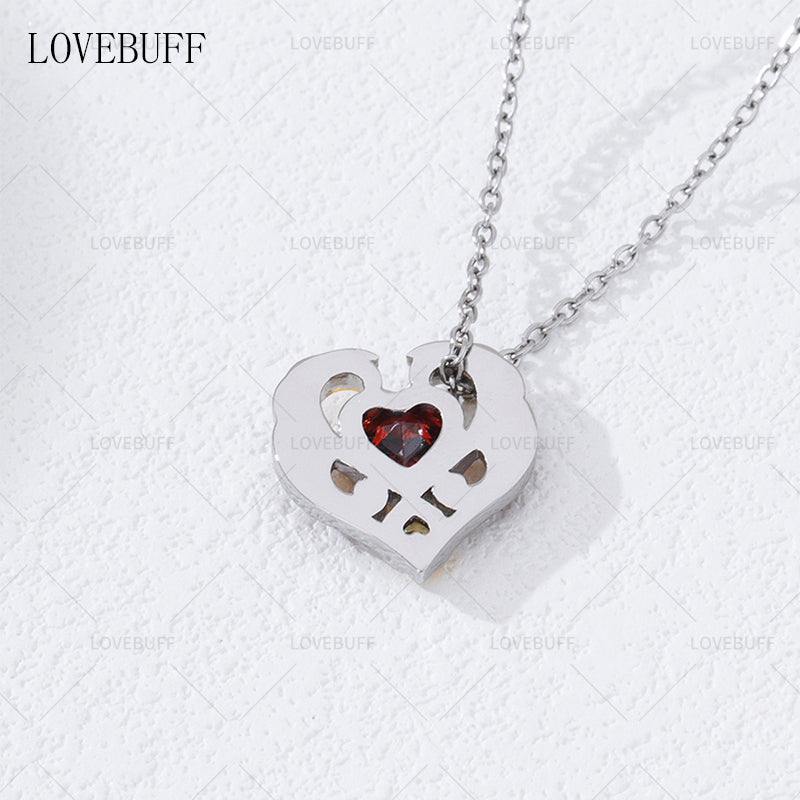 LOVEBUFF LoliRock Iris's Heart Pendant Necklace