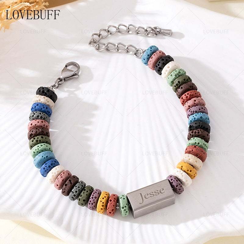 LOVEBUFF Light and Night Jesse Birthday Bracelet Inspired Vesuvianite Beads Bracelet