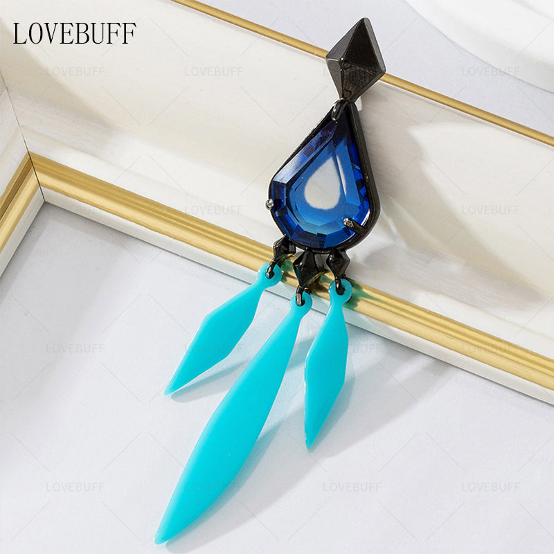 LOVEBUFF Honkai: Star Rail Aventurine Earring에서 영감을 받은 드롭 귀걸이