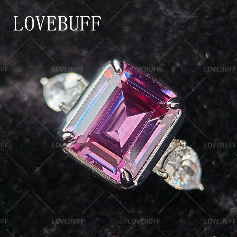 LOVEBUFF Light and Night 5th Anniversary Engagement Ring Wedding Band