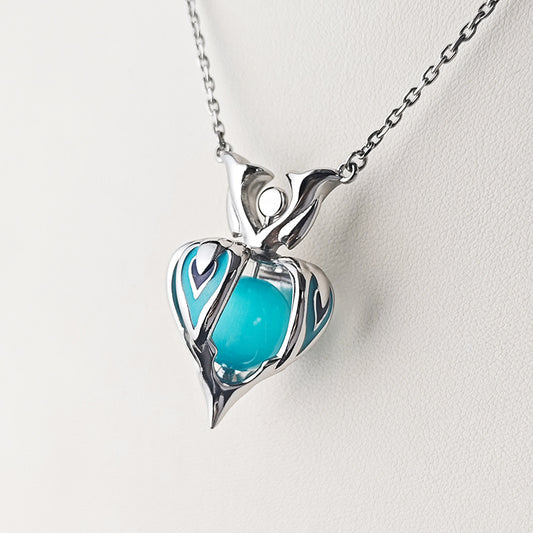LOVEBUFF Genshin Scaramouche Scara's Core Inspired Heart Pendant Necklace