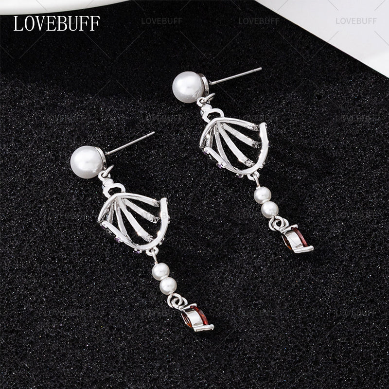 LOVEBUFF Infinity Nikki 인피니티 니키 Farewell to the Moon Clam Shell Pearl Earrings