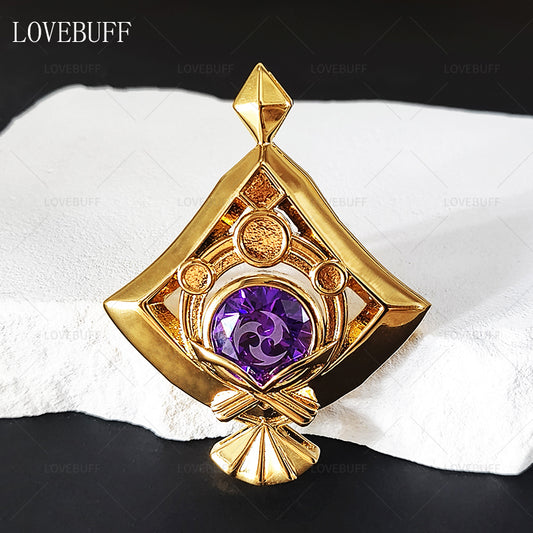 LOVEBUFF Genshin Impact Yae Miko Cosplay Vision Inazuma Electro Vision Inspired Gem Pendant