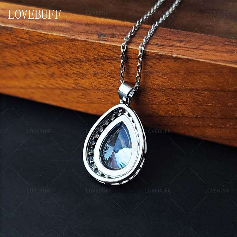 Sofia the First Amber Blue Teardrop Pendant Cosplay Necklace