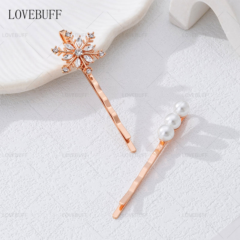 LOVEBUFF Love And Deepspace Zayne Affinity 115 Snowflake Peal Hair Pin 2pc Set