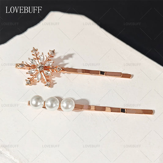 LOVEBUFF LAD Zayne Affinity 115 Snowflake Peal Hair Clip 2pc Set