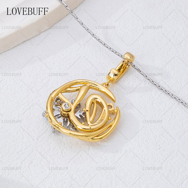 LOVEBUFF Love And Deepspace Zayne 2025 Birthday Dawnbreak Promise Crystal World Spinning Snowflake Necklace