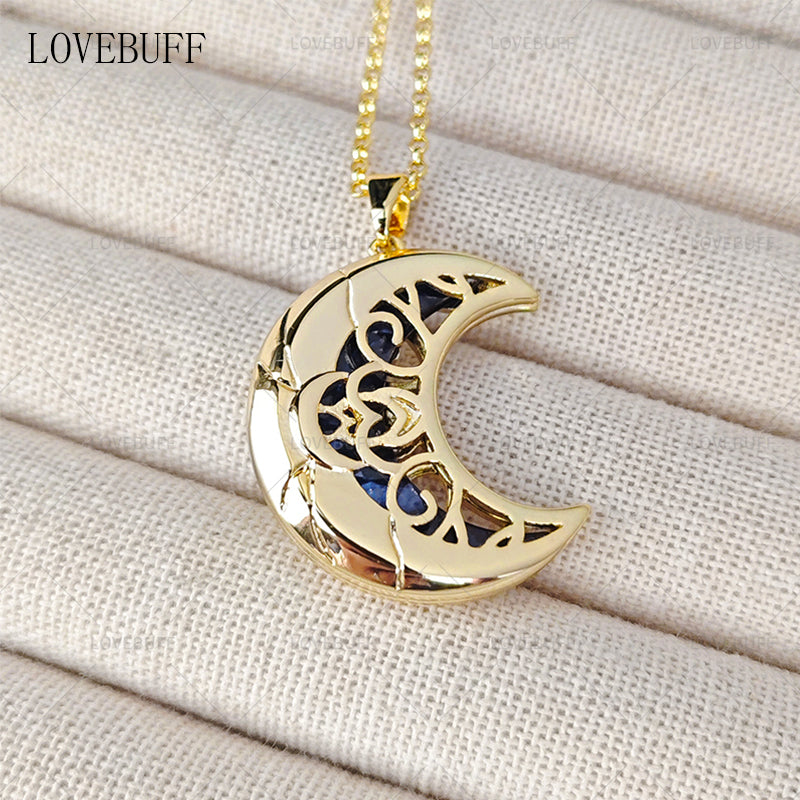 LOVEBUFF Star College Xiaoyue Moon Pendant Necklace