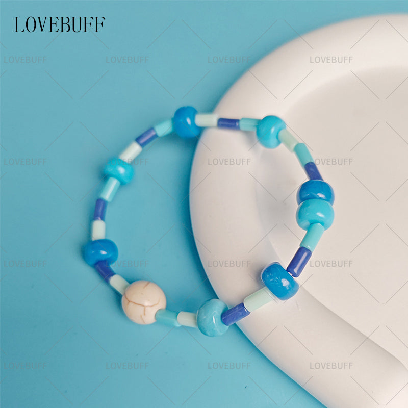 LOVEBUFF LAD You and Midsummer Caleb Clearwind Glide MC's Beaded Bracelet 2pc Set