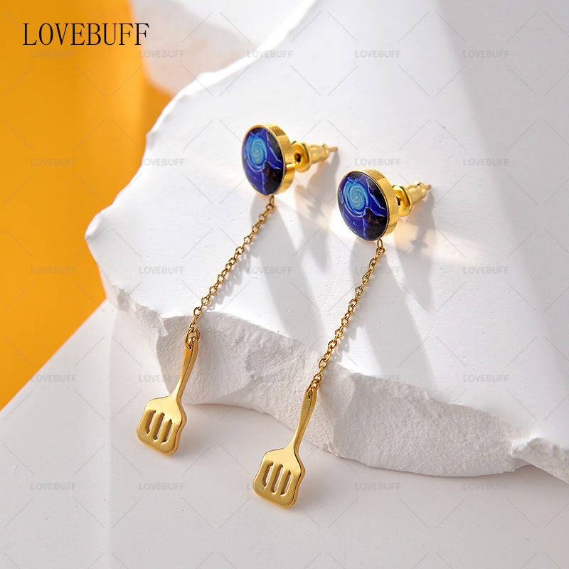 LOVEBUFF League of Legends LOL The Golden Spatula Inspired Keychain Necklace Earrings