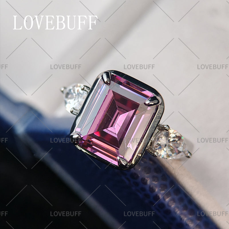 LOVEBUFF Light and Night 5th Anniversary Engagement Ring Wedding Band