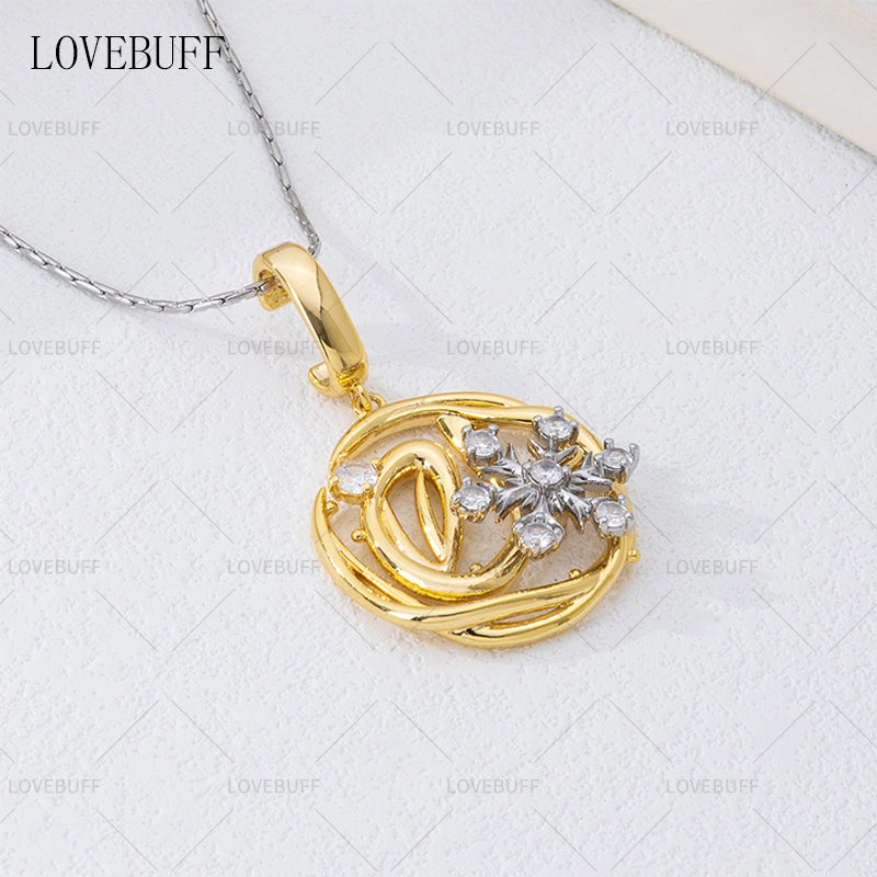 LOVEBUFF Love And Deepspace Zayne 2025 Birthday Dawnbreak Promise Crystal World Spinning Snowflake Necklace