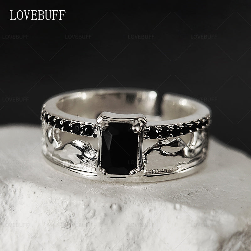 LOVEBUFF Love and Deepspace Sylus Affinity 100 Ring Inspired Silver Open Ring Wedding Bands