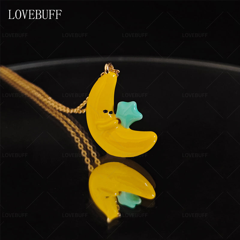 LOVEBUFF Love and Deepspace Xavier Moon Star Pendant Necklace