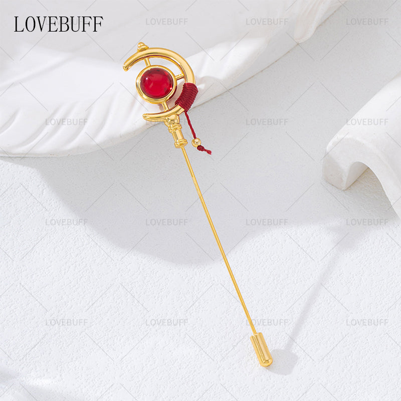 LOVEBUFF Frieren: Beyond Journey's End Magic Wand Staff Inspired Pin Brooch