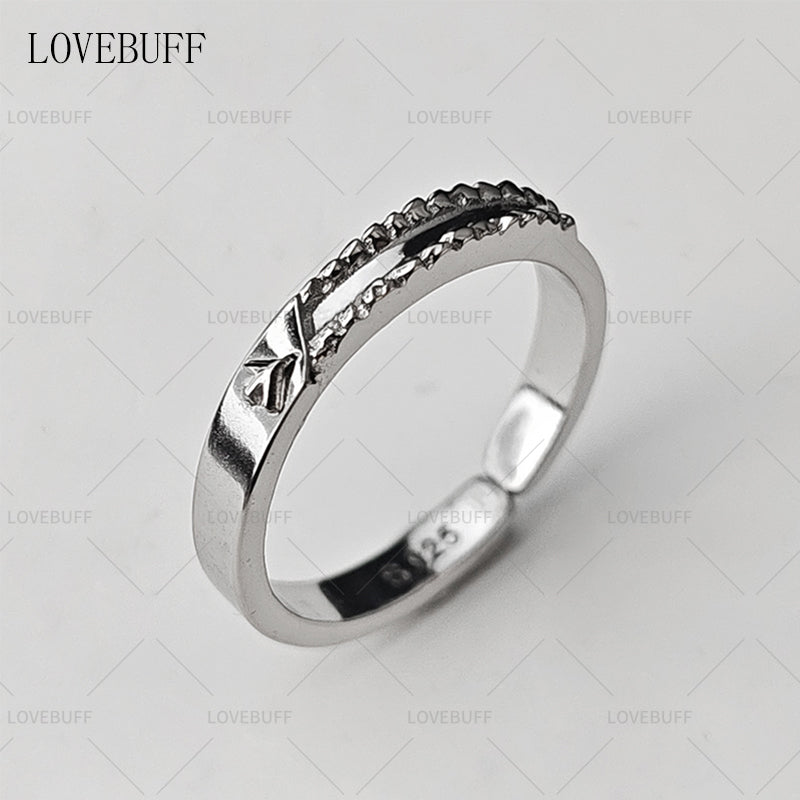 LOVEBUFF LAD Caleb Affinity 100 Ring Inspired Silver Band