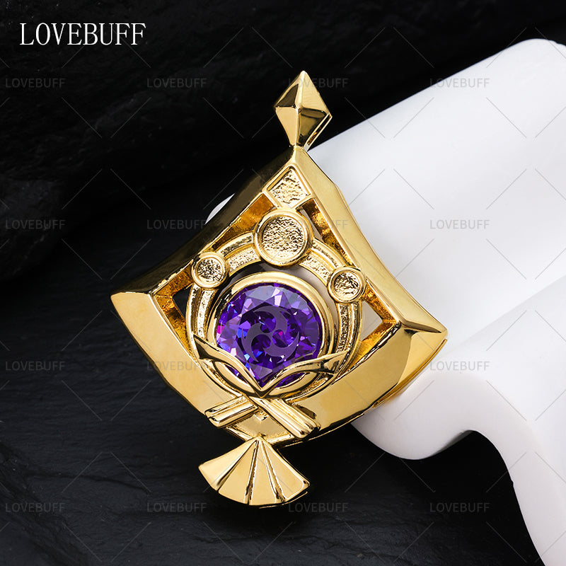 LOVEBUFF Genshin Impact Yae Miko Cosplay Vision Inazuma Electro Vision Inspired Gem Pendant