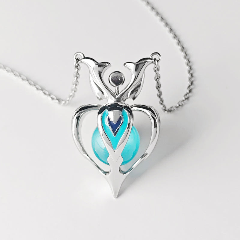 LOVEBUFF Genshin Scaramouche Scara's Core Inspired Heart Pendant Necklace