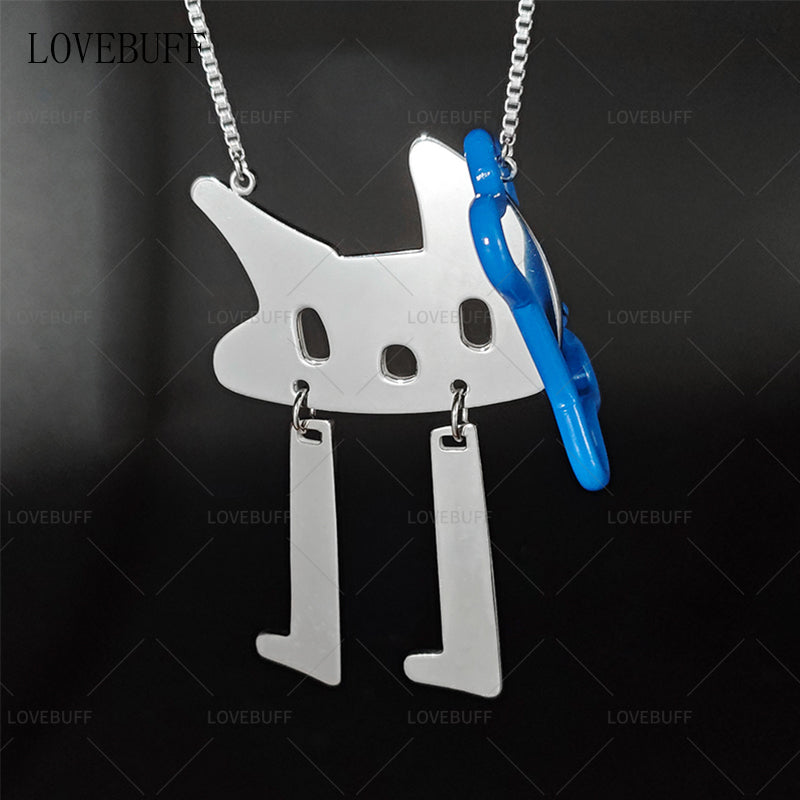 LOVEBUFF Path to Nowhere 무기미도 Shawn Fake Love Notification Cat & Bone Pendants Necklace